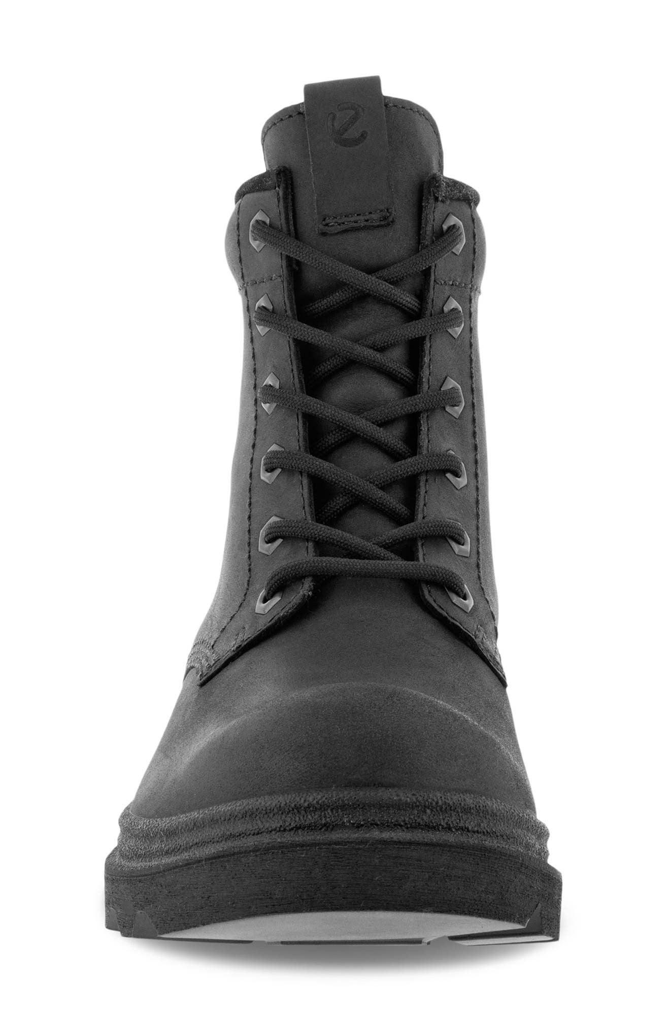 ECCO Grainer Lace-Up Leather Combat Boot, Alternate, color, 