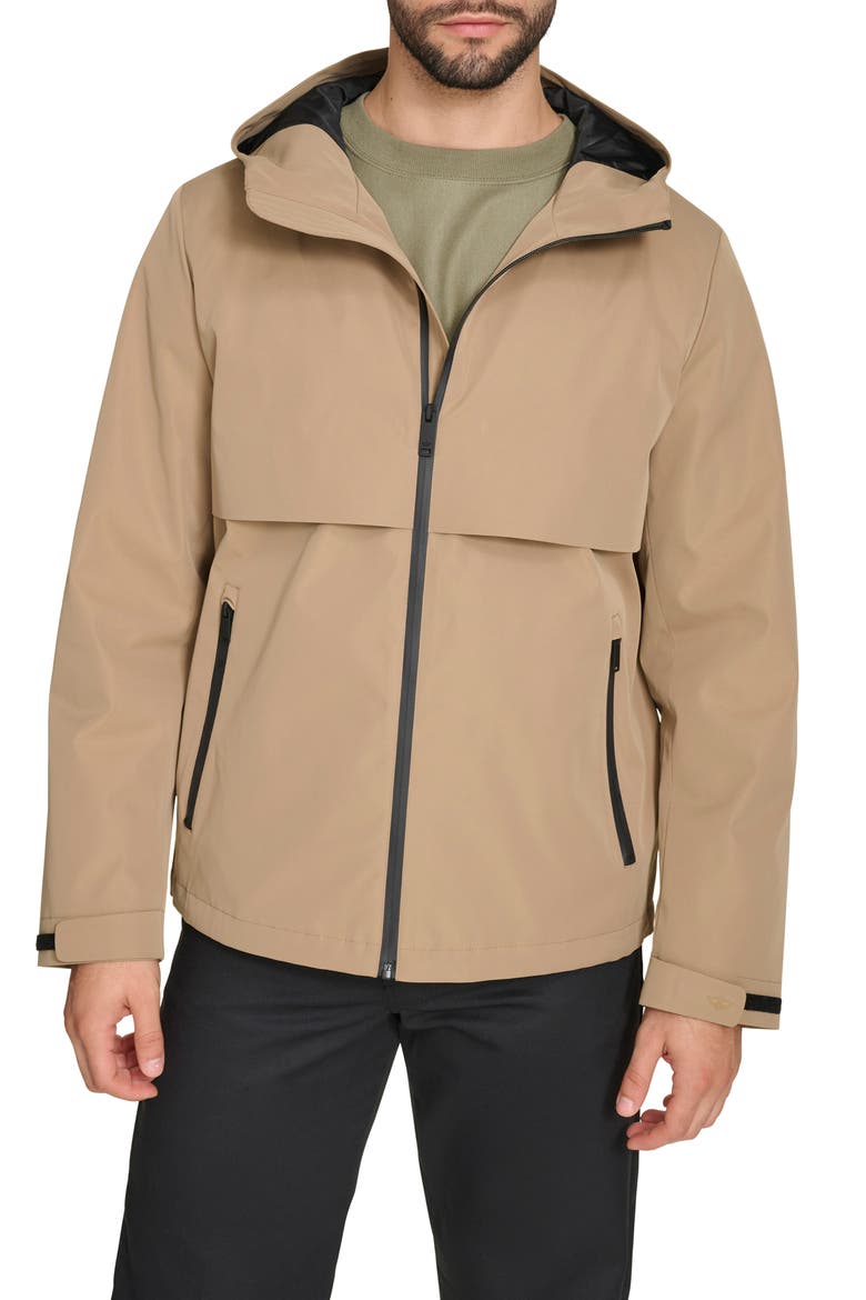 Hooded Rain Jacket, Main, color, KHAKI 2