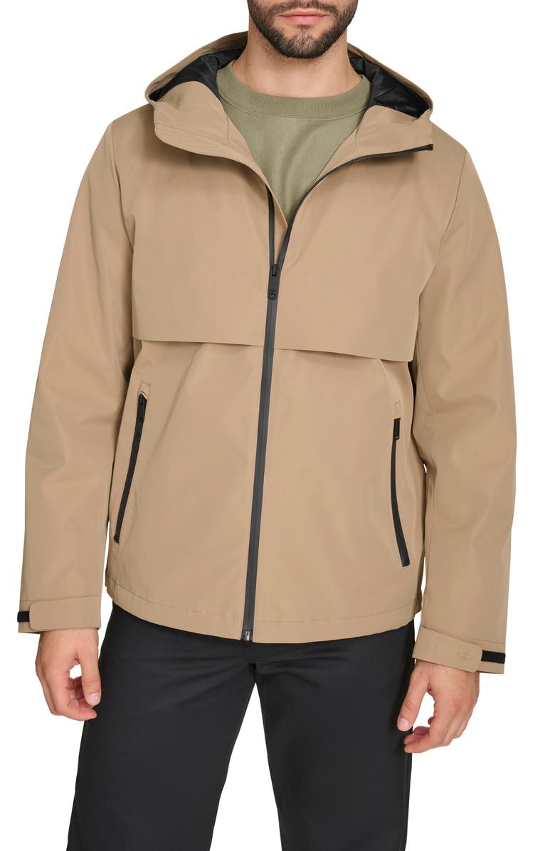 Dockers<sup>®</sup> Hooded Rain Jacket, Main, color, Khaki 2