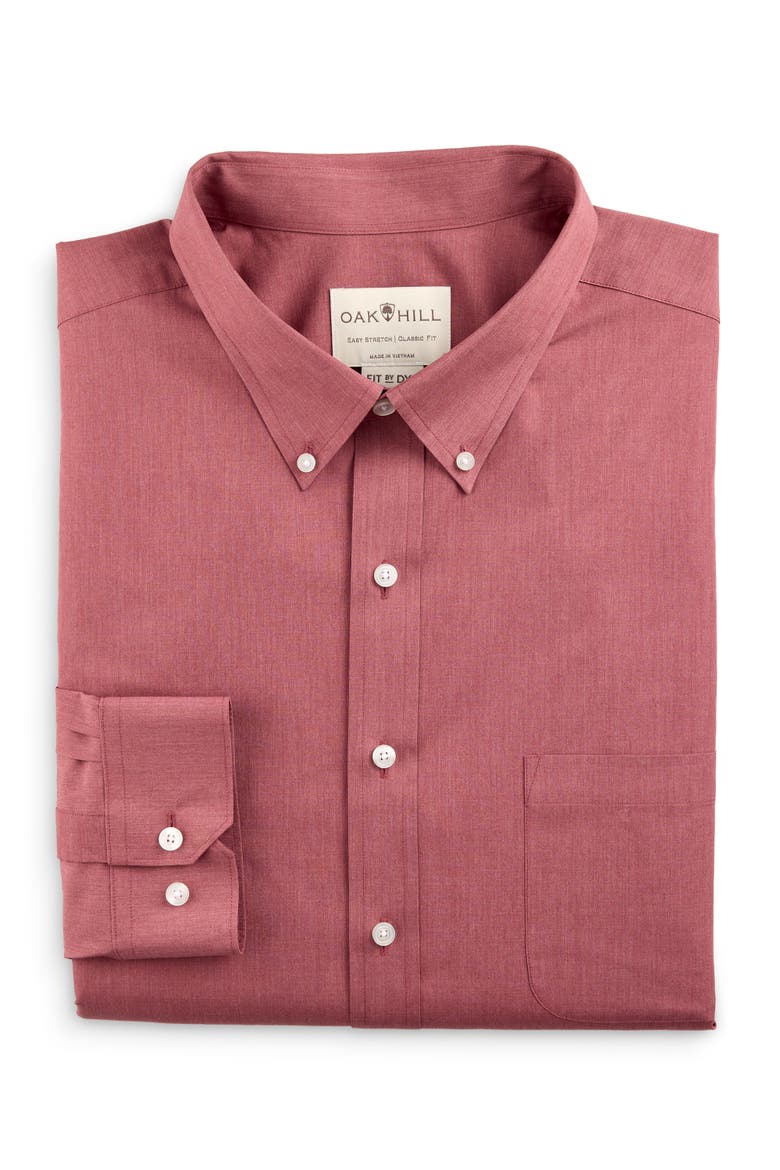 Big & Tall Performance Dress Shirt, Main, color, ROSE BROWN