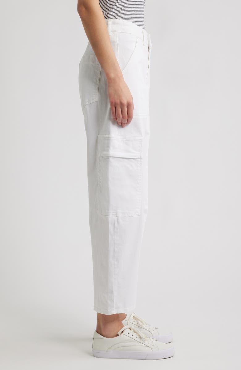 Mavi Jeans Vinnie Ankle Cargo Pants, Alternate, color, White Casual Twill