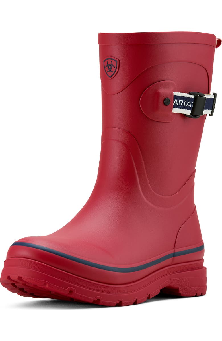 Ariat Kelmarsh Waterproof Mid Rubber Boot, Alternate, color, Red