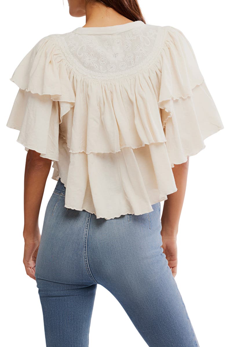 Free People Rose Party T-Shirt, Alternate, color, Sugar Swizzle