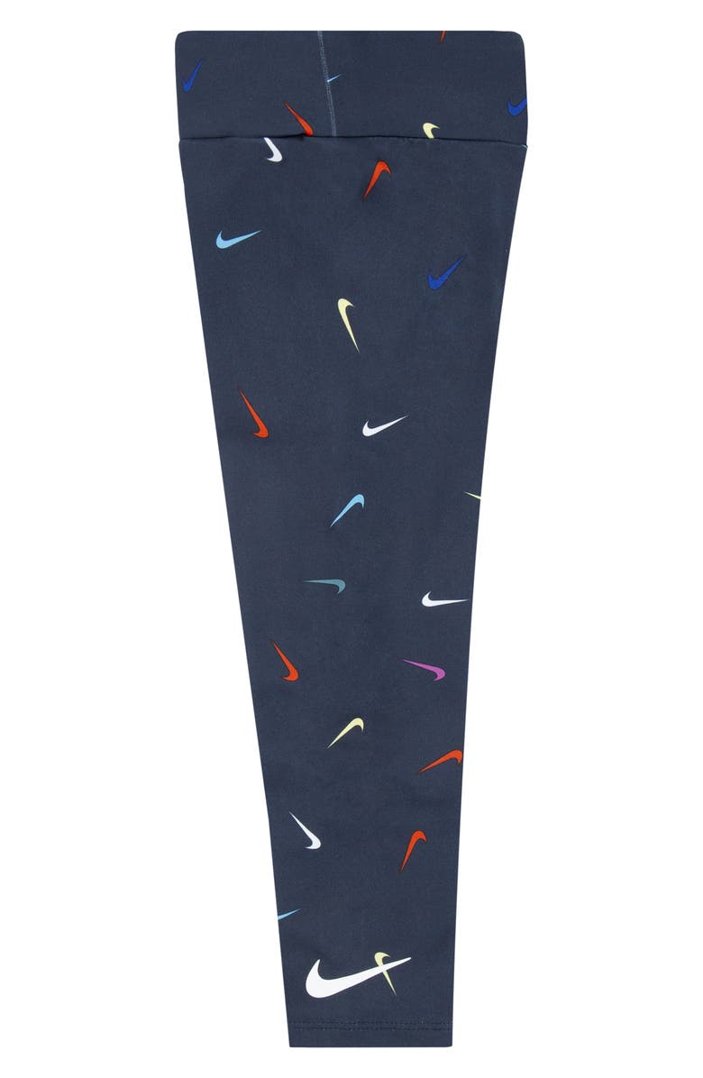 Nike Kids' Swoosh Leggings, Alternate, color, Obsidian