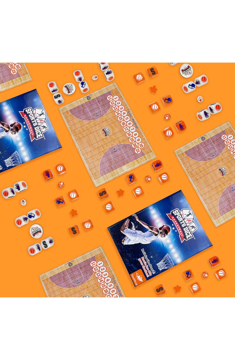 FoxMind Games Sports Dice Basketball Fun Family Game, Alternate, color, Multicolored