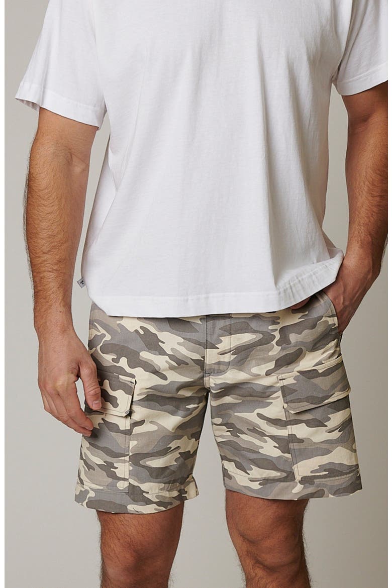 Ripstop Cargo Camo Shorts, Alternate, color, Arctic