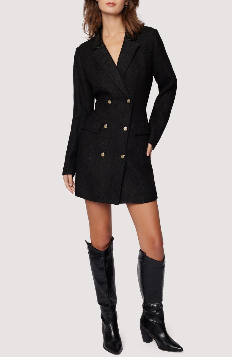 Lost + Wander Alessia Double Breasted Long Sleeve Blazer Minidress, Alternate, color,