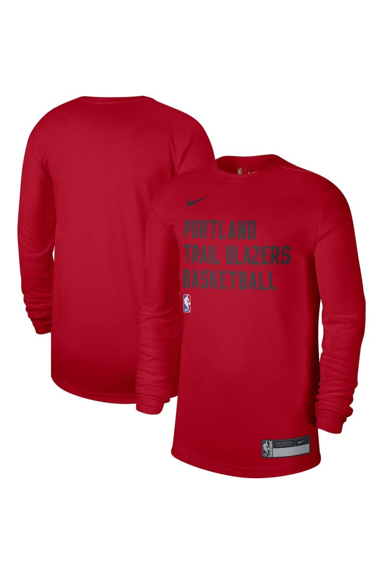Unisex Nike Red Portland Trail Blazers 2023/24 Legend On-Court Practice Long Sleeve T-Shirt, Main, color, Red