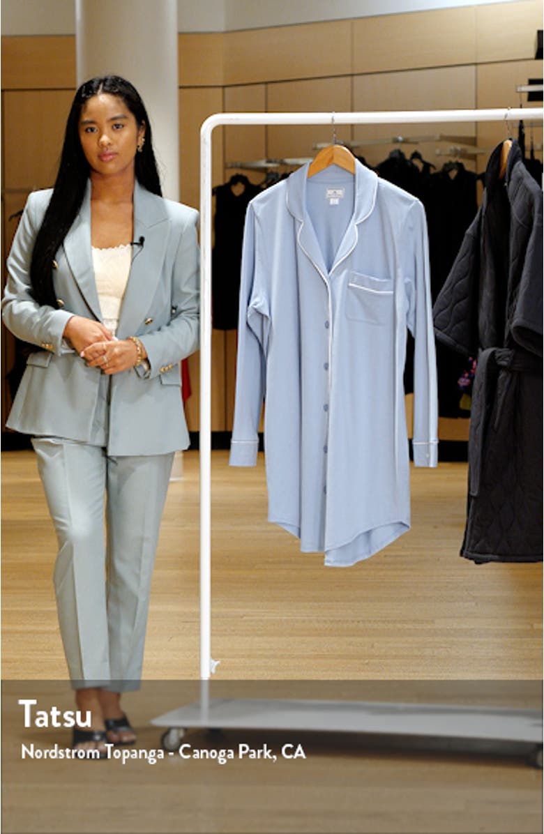 Pink Stripe Cotton Nightshirt, sales video thumbnail