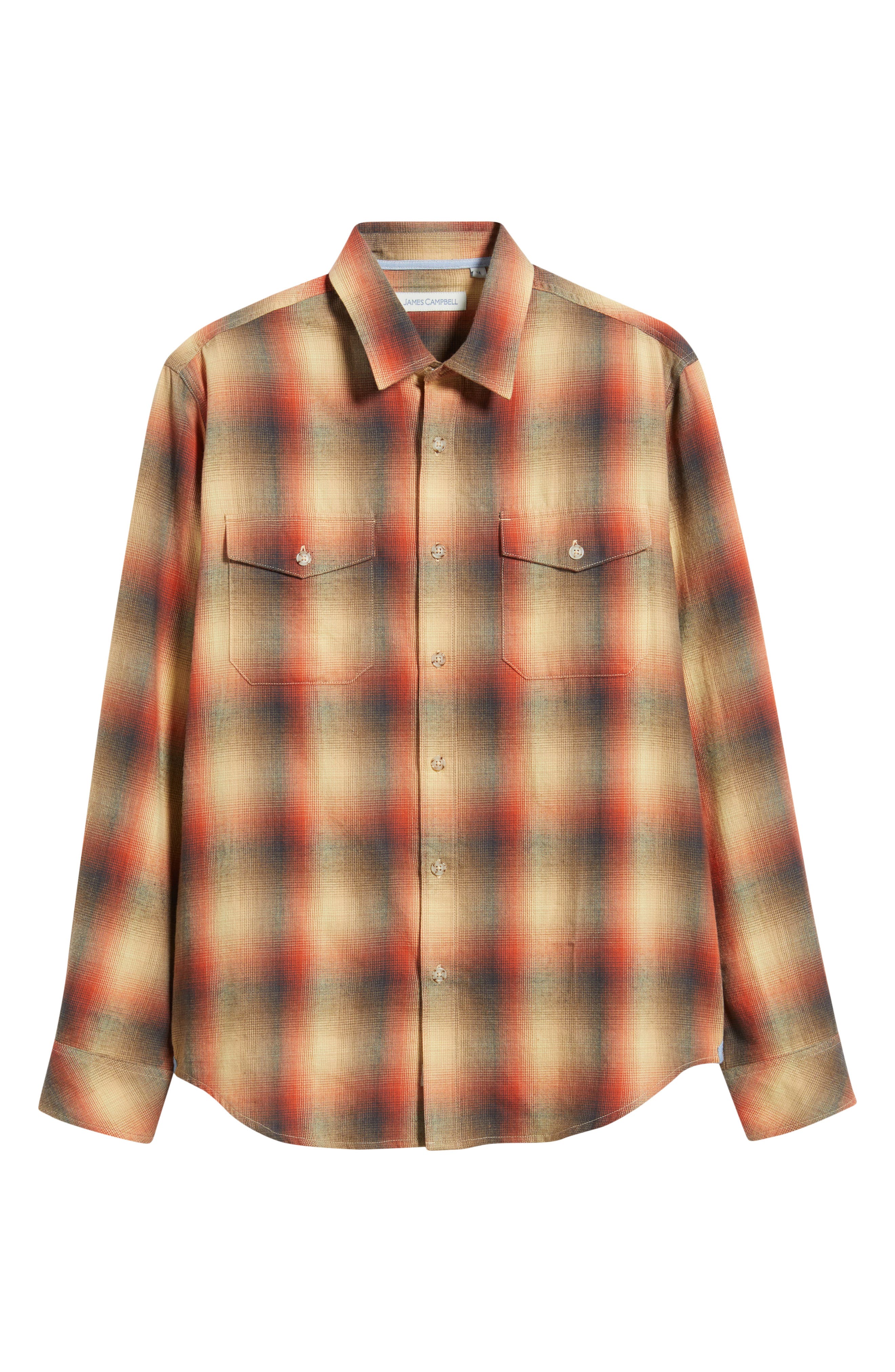 dress campbell flannel shirt Ranchero Modern Fit Plaid Cotton Button-Up Shirt (Men)