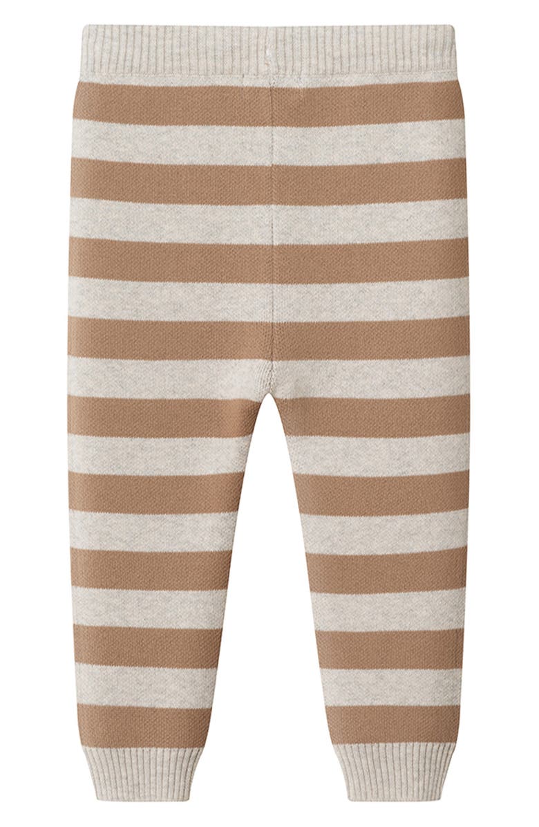 Andy & Evan Stripe Pumpkin Jacquard Cotton Sweater & Pants Set, Alternate, color, Beige