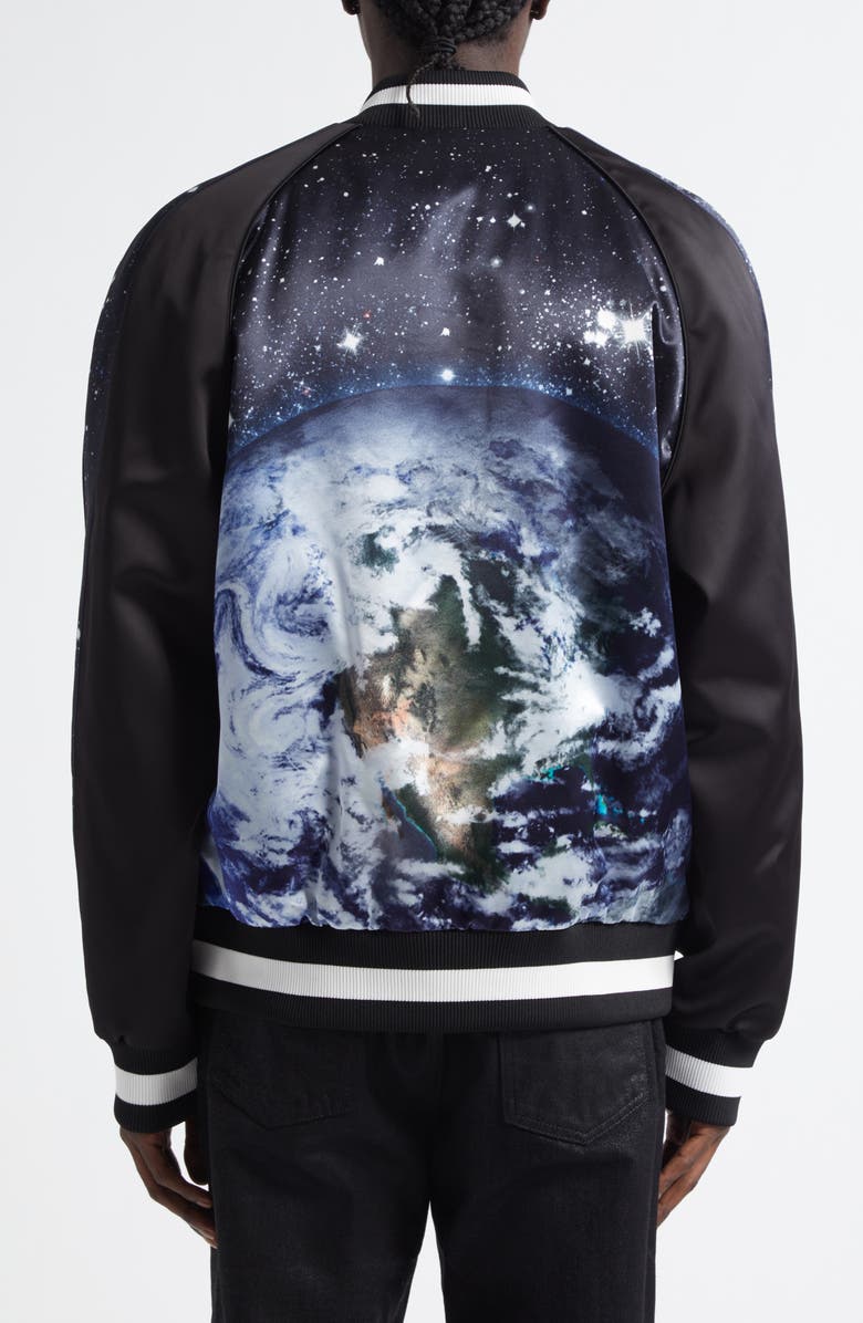 Balmain Earth & Stars Bomber Jacket, Alternate, color, Black Multi