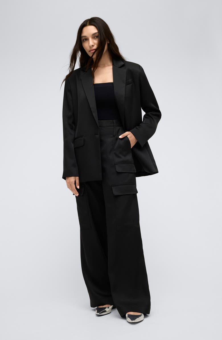 Kenneth Cole Satin Cargo Pants, Alternate, color,