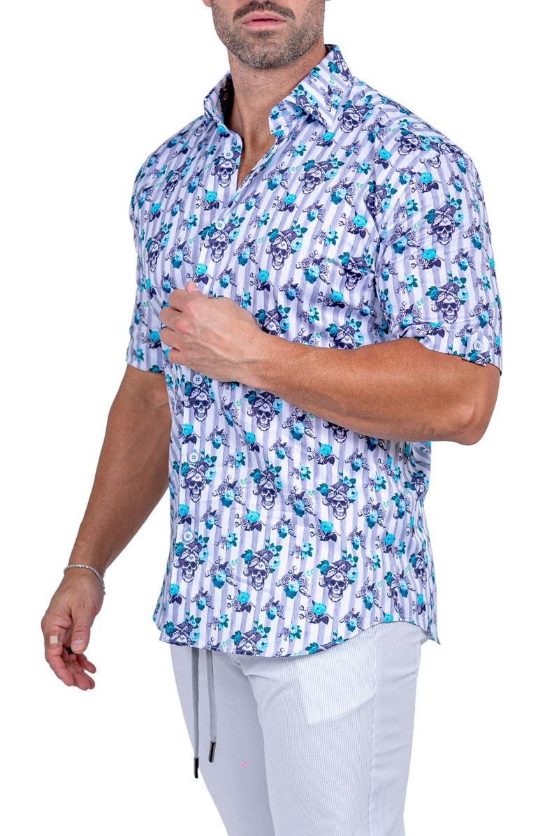 Maceoo Galileo Marthy Short Sleeve Button-Up Shirt, Alternate, color,