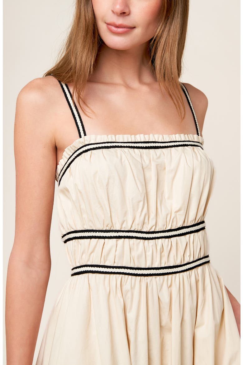 Woven Midi Dress, Alternate, color, CREAM