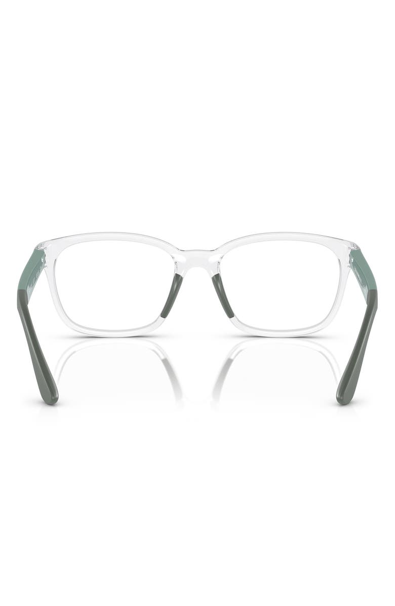Emporio Armani 49mm Pillow Optical Glasses, Alternate, color, Shiny Crystal / Demo Lens