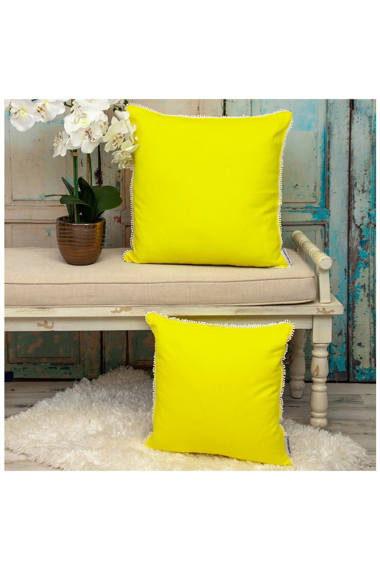 Crochet Dot Throw Pillow, Alternate, color, YELLOW