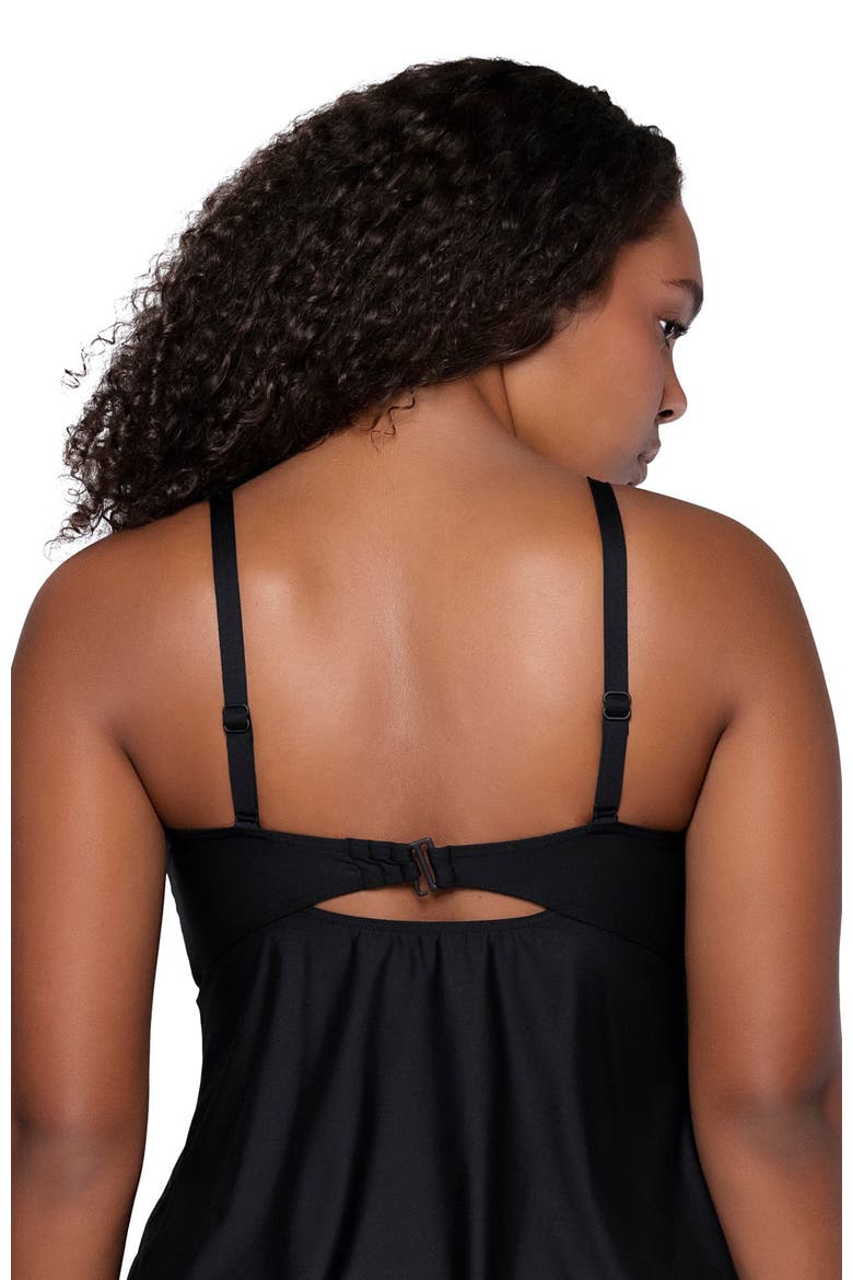 Tori Tankini Swimsuit Top, Alternate, color, Black