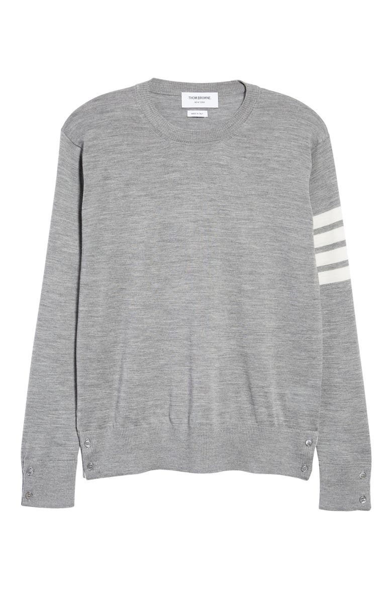 Men's 4-Bar Merino Wool Sweater, Alternate, color, 058 - PALE GREY