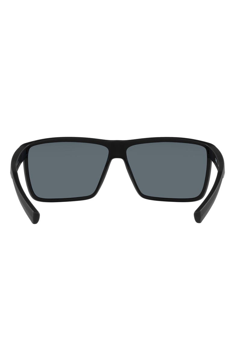 Costa Del Mar 63mm Polarized Oversize Square Sunglasses, Alternate, color, Matte Black