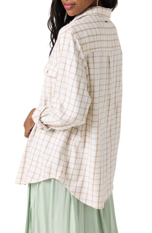 O'neill Brooks Plaid Cotton Flannel Button-up Shirt In White