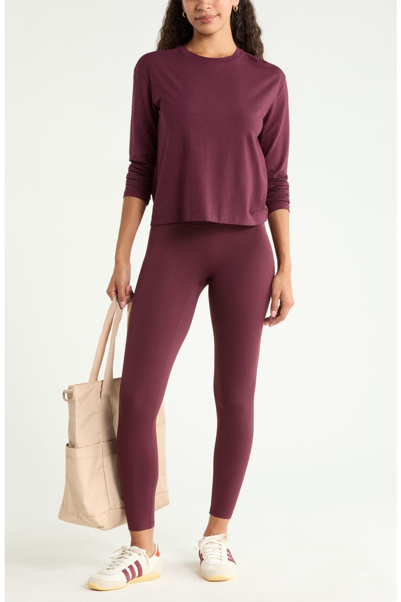 New Take Long Sleeve T-Shirt, Alternate, color, BURGUNDY STEM