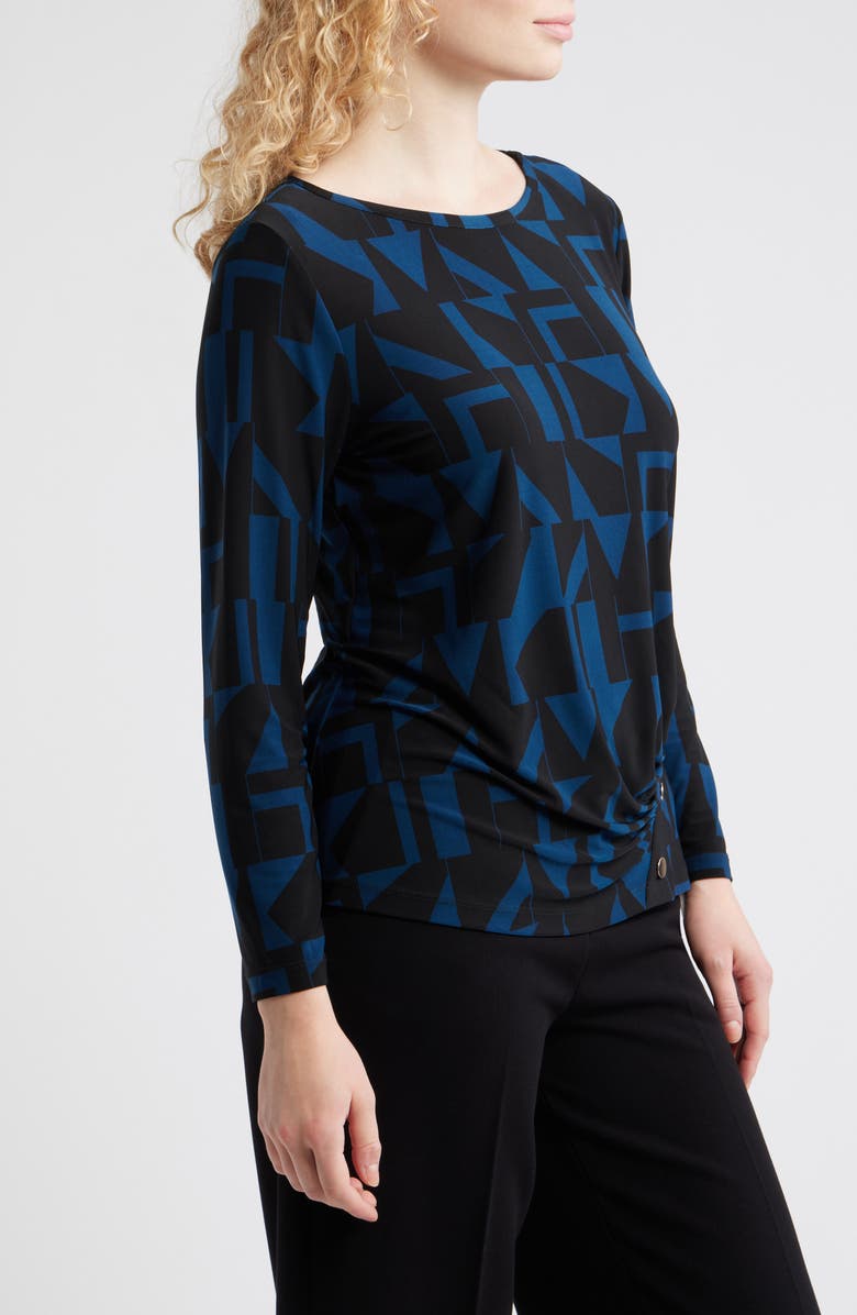 AK ANNE KLEIN Broken Geo Print Top, Alternate, color,