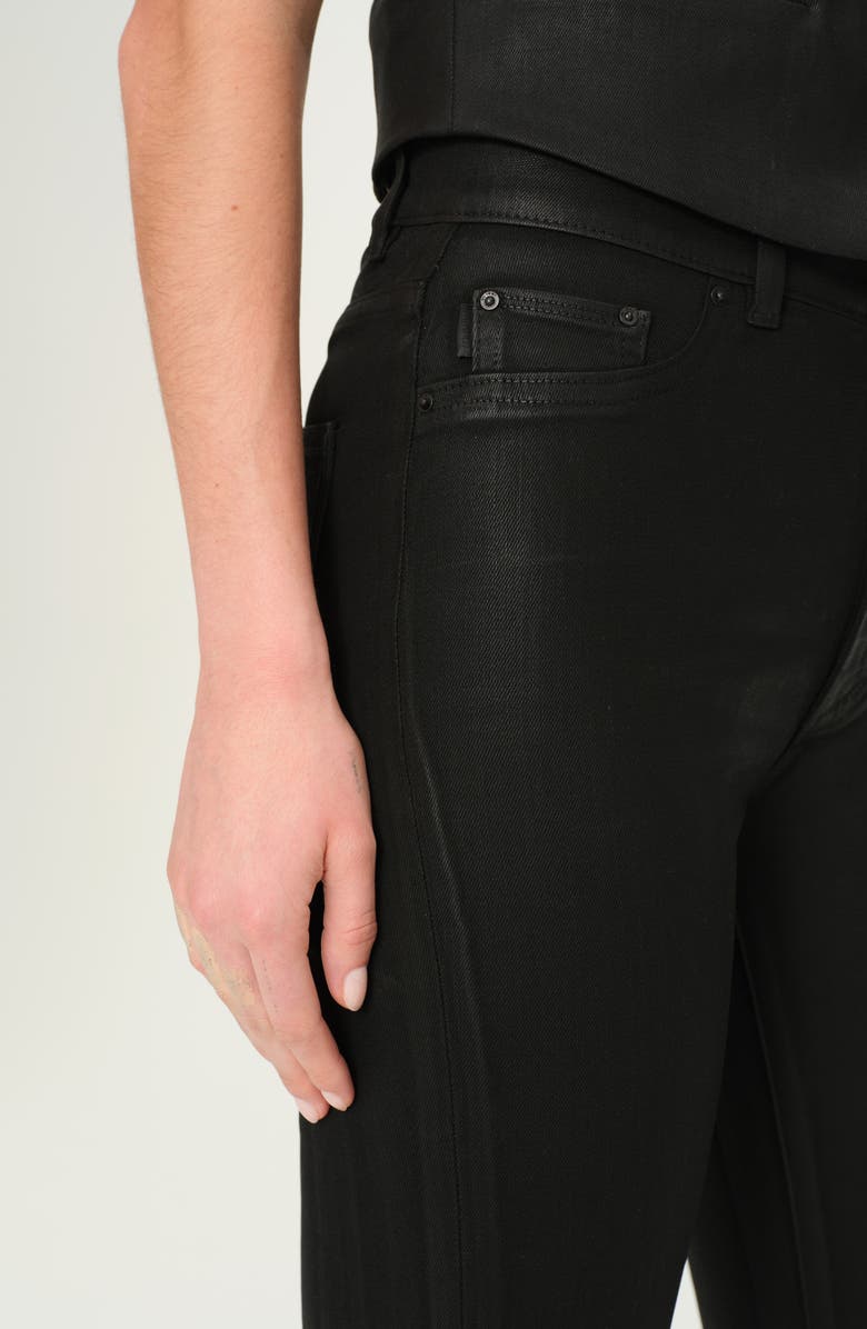 DL1961 Bridget Instasculpt Coated High Waist Bootcut Jeans, Alternate, color, Black Coated