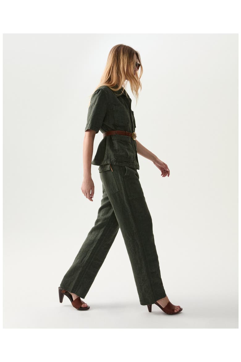 Newfatiguetv Fatigue Linen Trousers, Alternate, color, Military Green