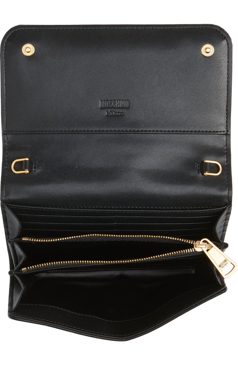 Moschino Logo Belt Stripe Nylon Shoulder Bag, Alternate, color,