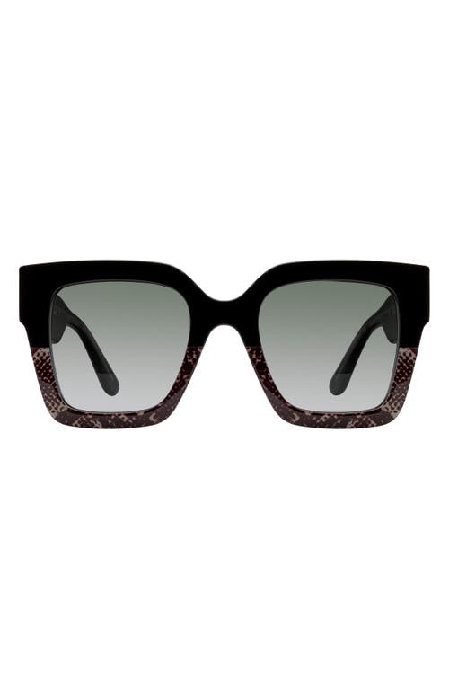 Stuart Weitzman 51mm Gradient Square Sunglasses in Black Black White  product