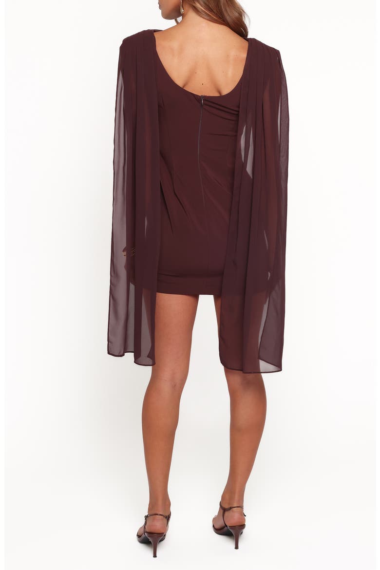 Klarissa Cowl Neck Minidress, Alternate, color, BROWN