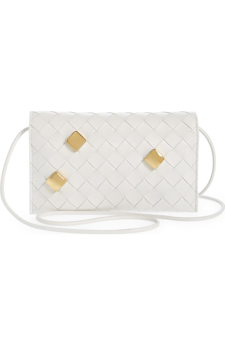 Bottega Veneta Embellished Intrecciato Leather Wallet on a Strap, Alternate, color,