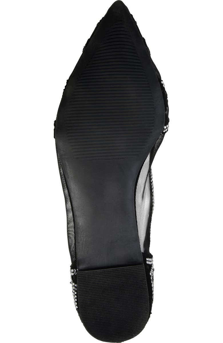 Journee Collection Batavia Rhinestone Flat, Alternate, color, Black