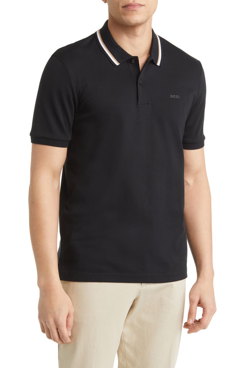 Penrose Tipped Polo, Main, color, BLK
