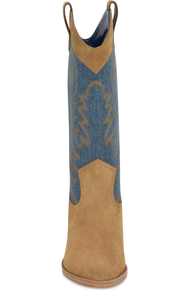 Nine West Keeks Western Boot, Alternate, color, Medium Blue 421