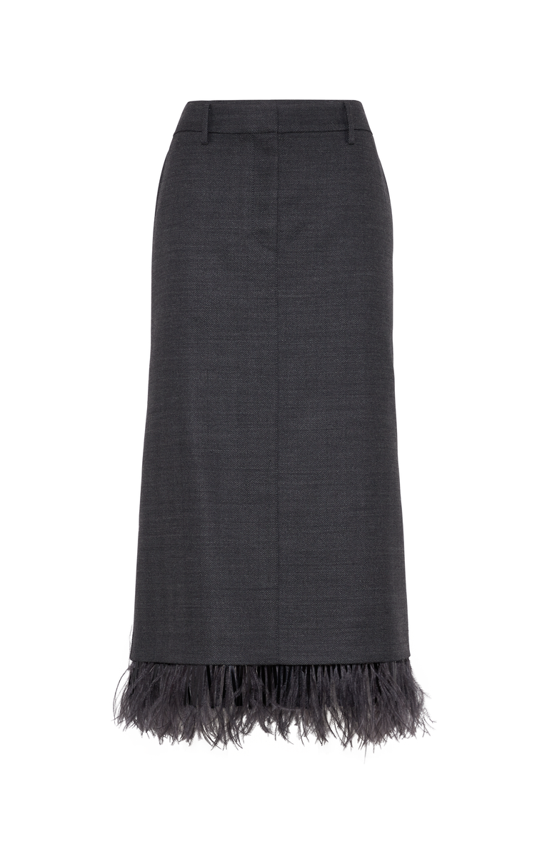 Brunello Cucinelli Sartorial Column skirt, Main, color, 