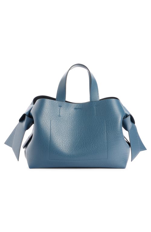 Acne Studios Musubi Leather Tote In Denim Blue