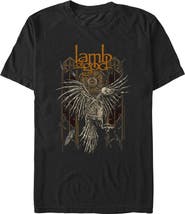 Lamb of God Mens Lamb of God The Raven Skeleton T Shirt