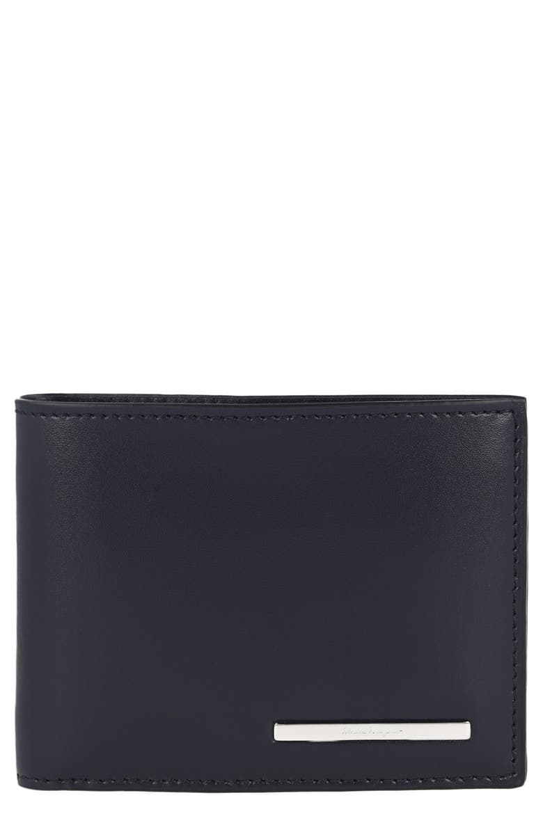 FERRAGAMO Crosta Polo Bifold Wallet, Main, color, Blue