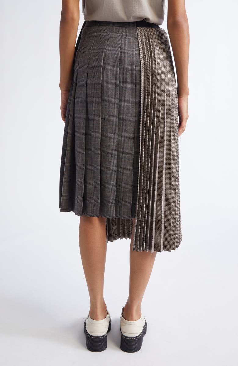 Undercover Mixed Media Skirt, Alternate, color, Grey/ Beige/ Check