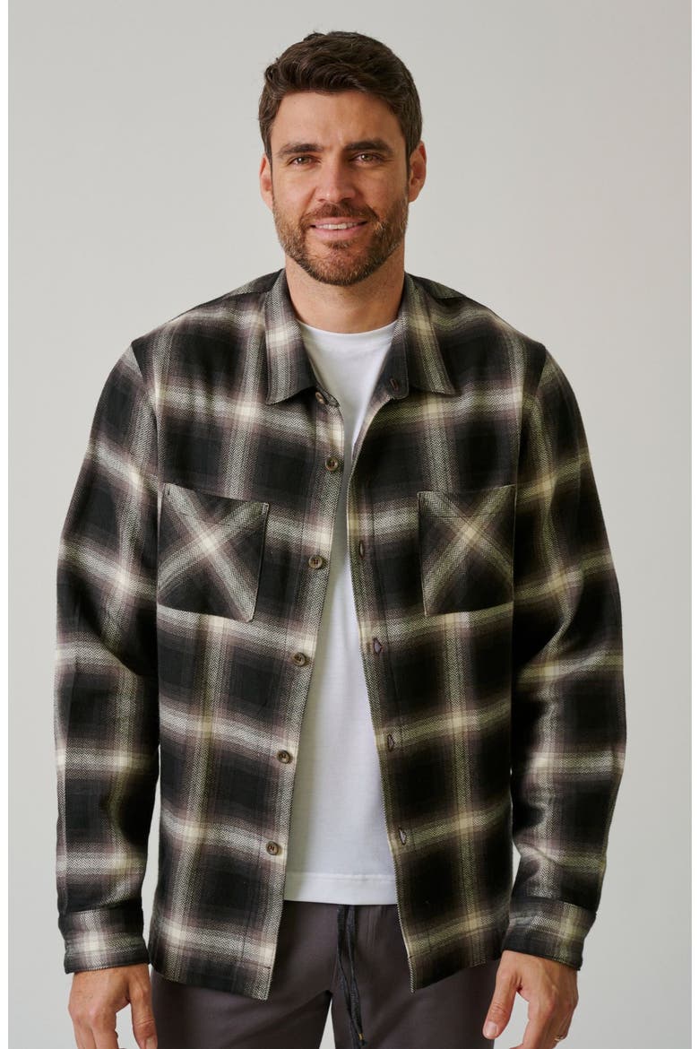 Wolf Flannel Button Up, Alternate, color, Coyote