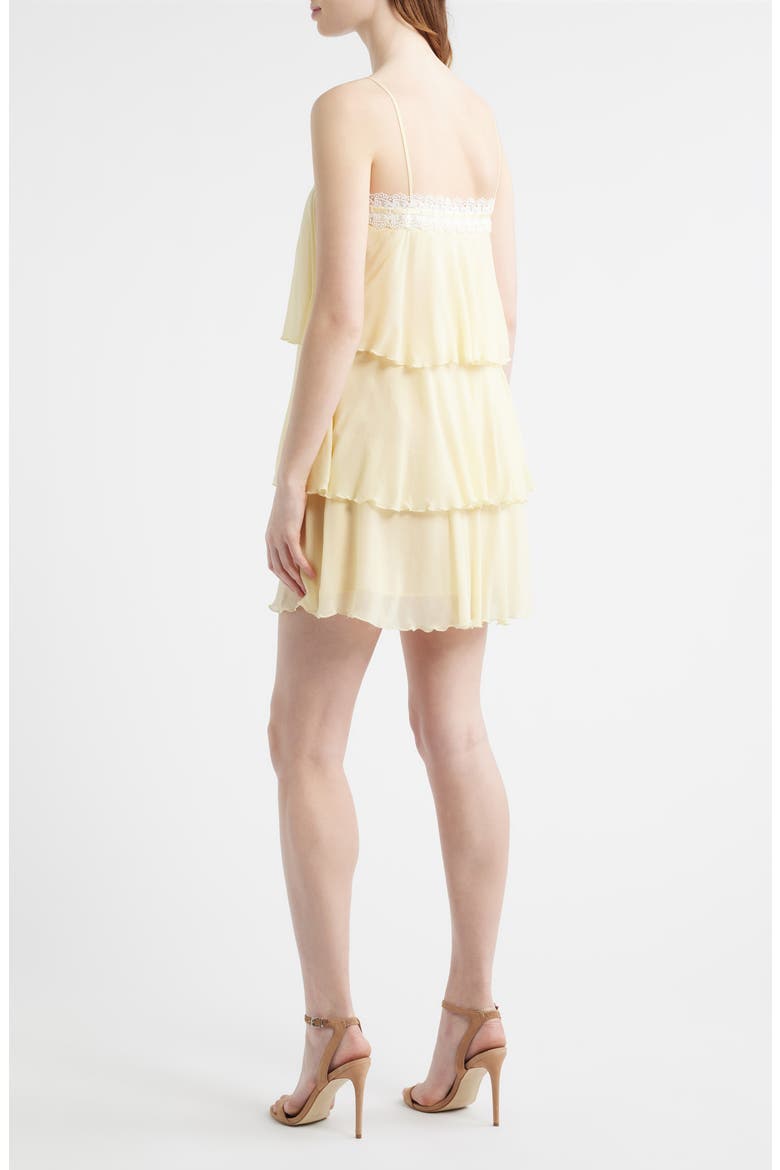 Cedra Layered Ruffle Dress, Alternate, color, BUTTER LEMON
