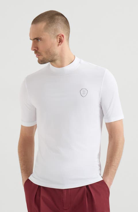 Piqué T-shirt with logo