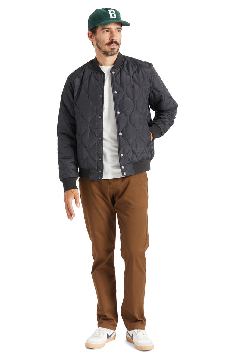Brixton Dillinger Quilted Bomber Jacket, Alternate, color, 