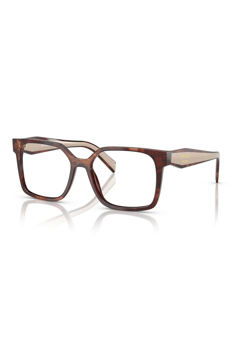 54mm Rectangular Optical Glasses, Alternate, color, CARAMEL
