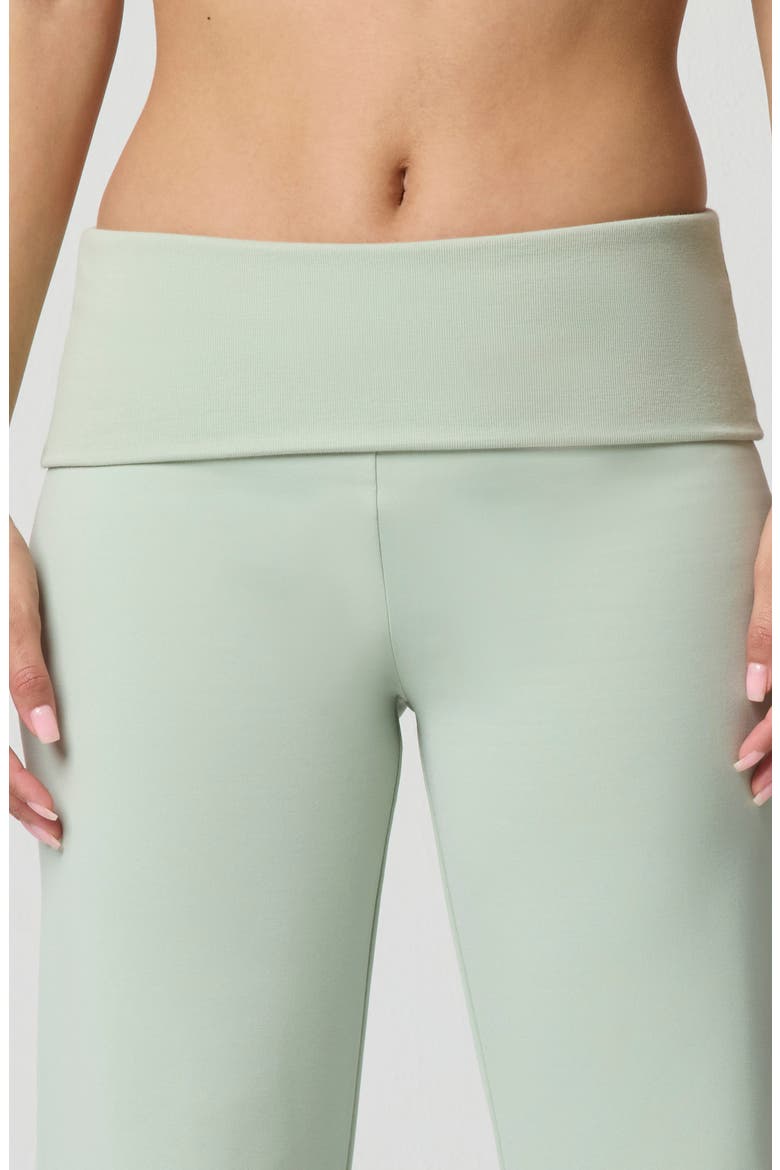 Sport Sheen Foldover Pants, Alternate, color, DESERT SAGE
