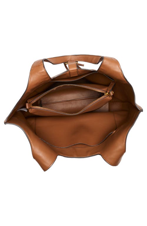Steve Madden Buckle Tote Bag & Pouch In Brown