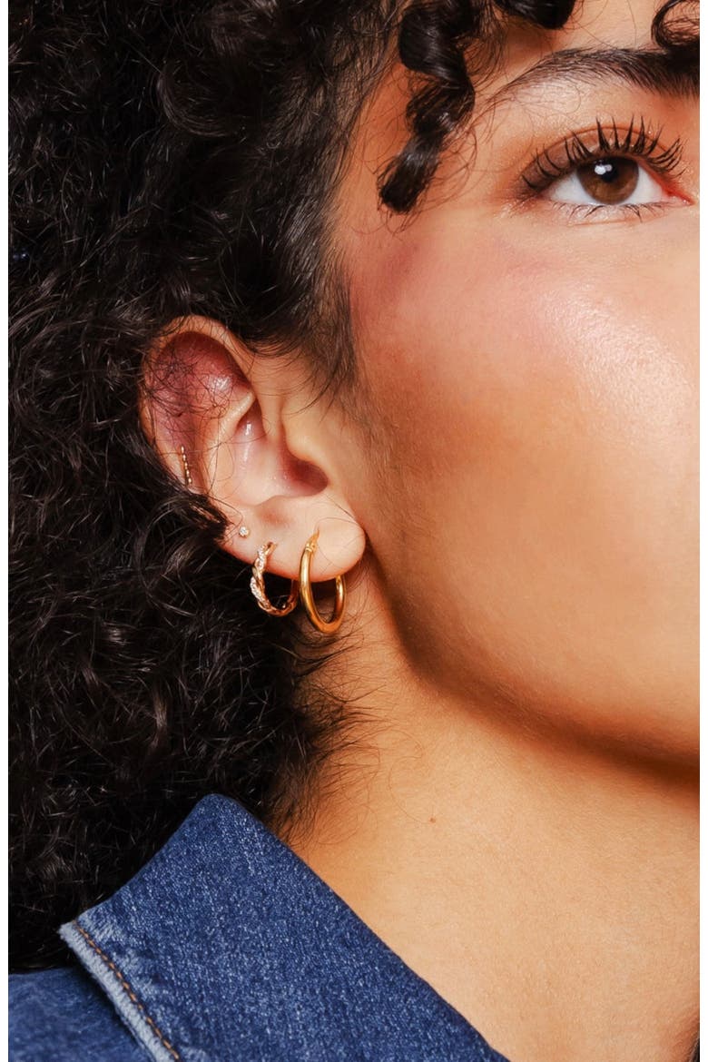 Maude Hoop Earrings, Alternate, color, Silver