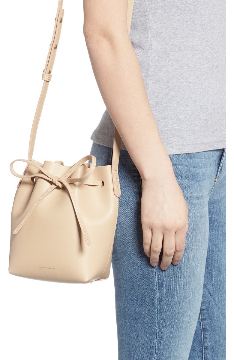 Mansur Gavriel Mini Mini Leather Bucket Bag, Alternate, color,